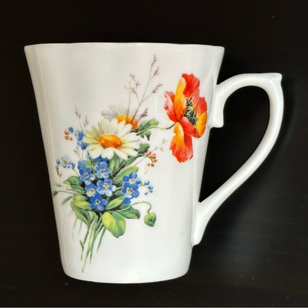 David Michael Staffordshire Bone China Cup Mug Tea Floral‎ England